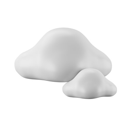 3d icon rendering of cloudy day, weather forecast.の写真素材