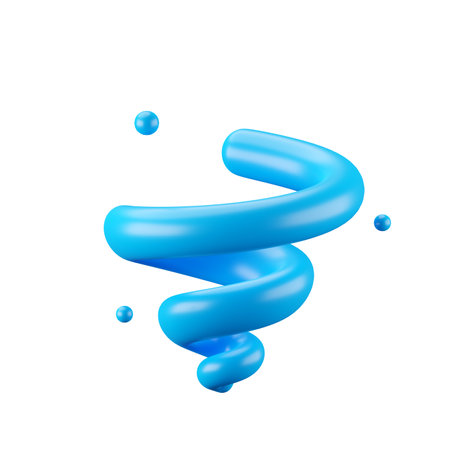 3d icon rendering of tornado, weather forecast.の写真素材