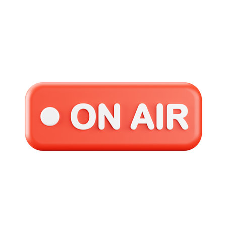3d rendering of on air icon.の写真素材
