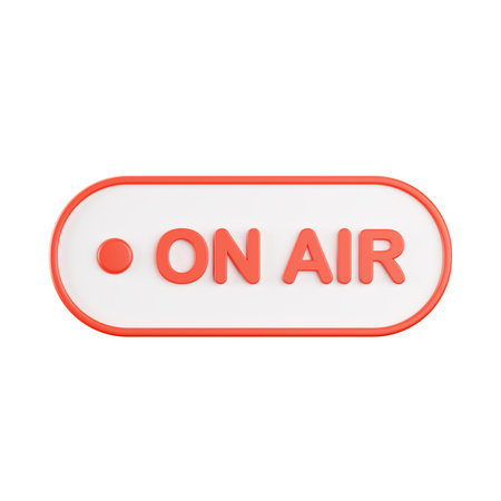 3d rendering of on air icon.の写真素材