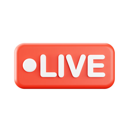 3d rendering of live streaming icon.の写真素材