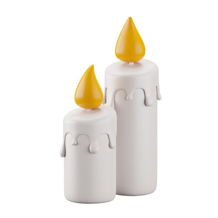 3d icon of halloween candle.の写真素材