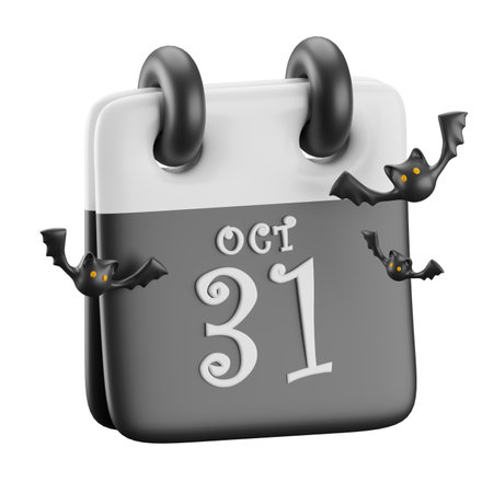 3d icon of halloween calendar.の写真素材