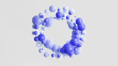 Abstract of white blue fluid geometric background