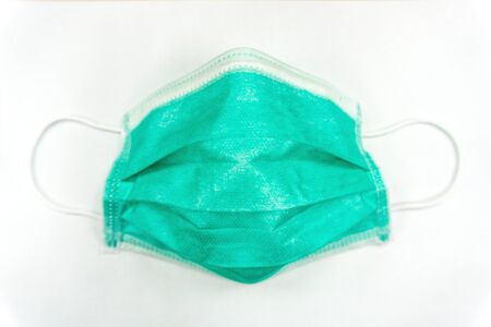 Medical mask on whiteの写真素材