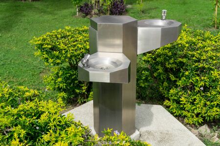 Water tap in the gardenの写真素材