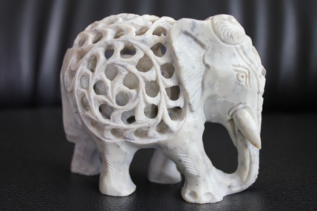 stone carving elephantの写真素材