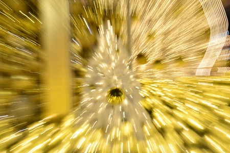 Miracle light shines from a Christmas treeの写真素材
