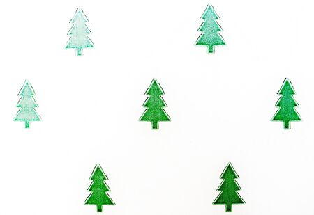 Christmas tree on a white backgroundの写真素材