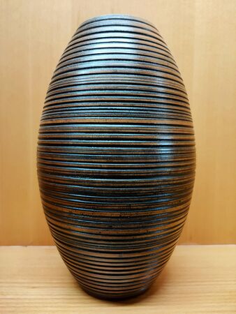 Wooden vases for decoration from Northern Thailandの写真素材