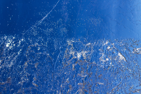 ice structure plate on a blue background from the refrigeration equipment, cool in the summer heat, air conditioningの写真素材