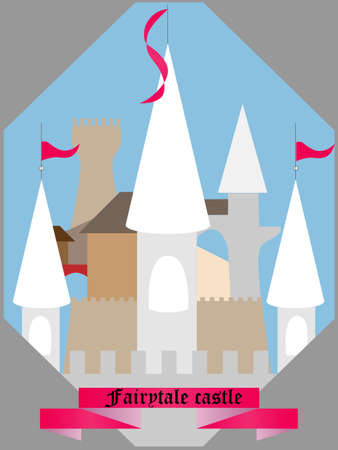 Illustration castel in flat styleのイラスト素材