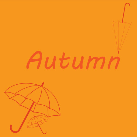 Vector background on a theme of autumnのイラスト素材