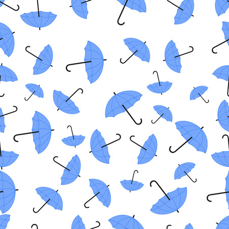 Seamless umbrellas background in flat styeのイラスト素材