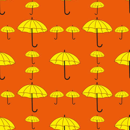Umbrellas seamless pattern in flat styleのイラスト素材
