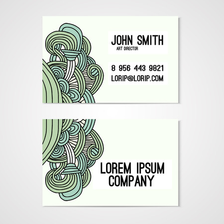 Cutaway template whit hand drawn ornament. Corporate identity.のイラスト素材