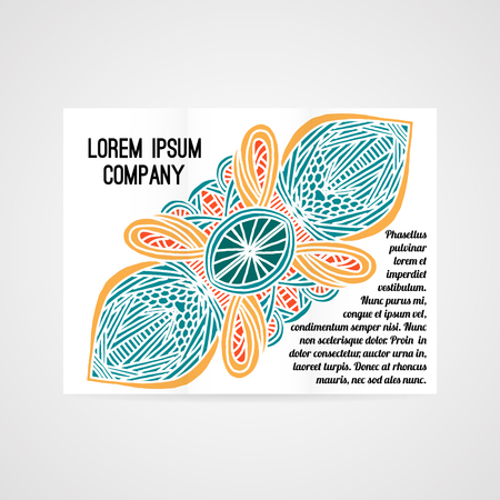 Design of brochure company. Abstract hand drawn pattern.のイラスト素材