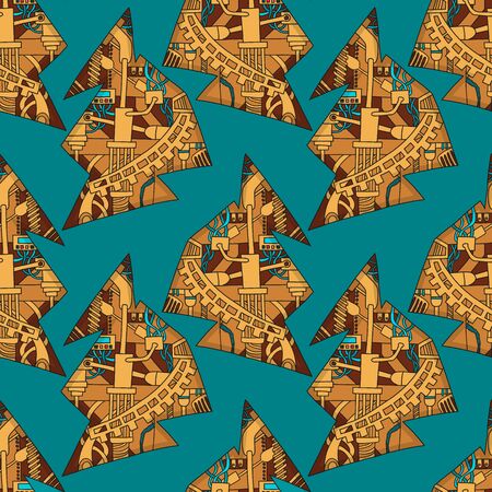 The mechanism of the pistons and gears can see it through the fissure. Vector background.のイラスト素材