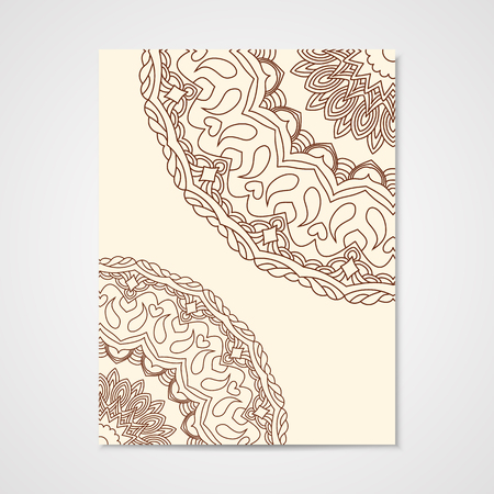 Poster with hand drawn ornament. Vector illustration.のイラスト素材