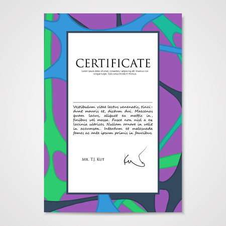 Graphic design template document with hand drawn doodle pattern. Vector illustration.のイラスト素材