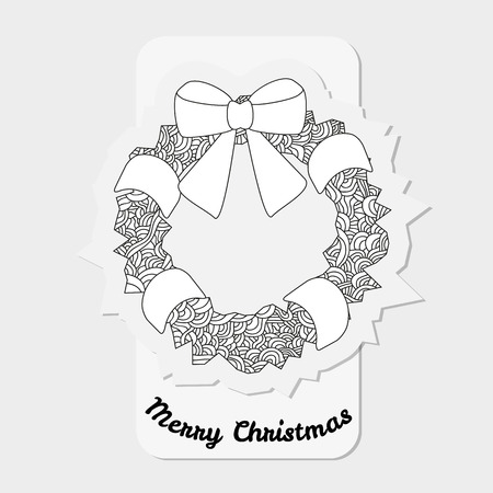 Toys on christmas tree - wreath.のイラスト素材