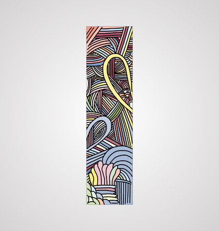 Letter "I" from doodle alphabetのイラスト素材