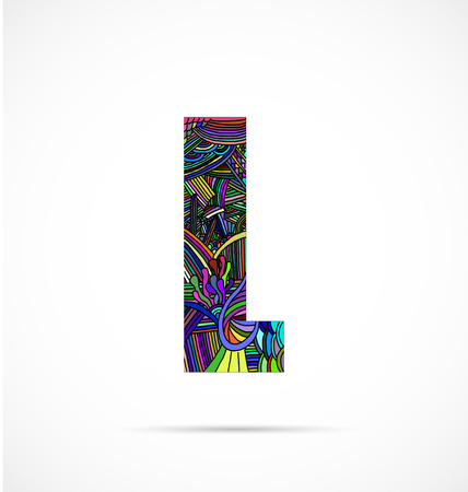 Letter "L" from doodle alphabetのイラスト素材