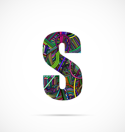 Letter "S" from doodle alphabetのイラスト素材