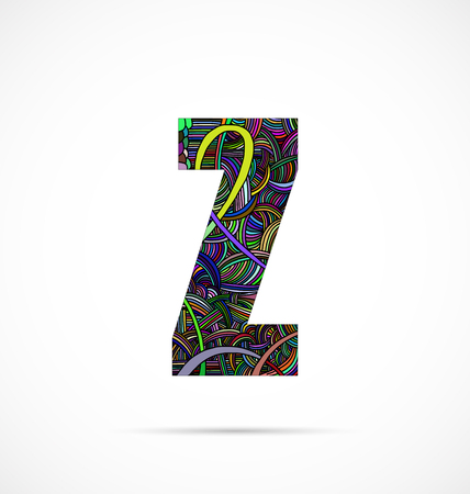 Letter "Z" from doodle alphabetのイラスト素材