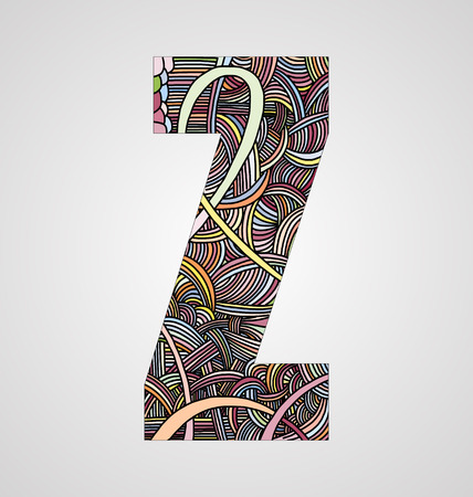 Letter "Z" from doodle alphabetのイラスト素材