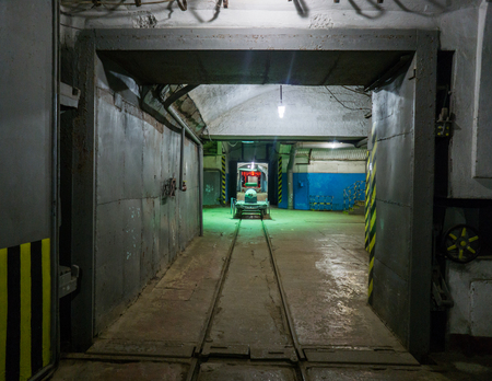 Balaklava, Crimea - September 2016: Former soviet nuclear submarine underground repairing base. Crimea, Russiaのeditorial素材