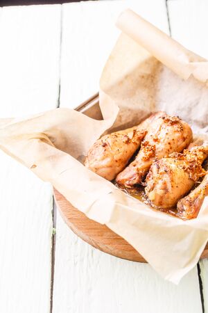 Poultry shin fried in ovenの写真素材