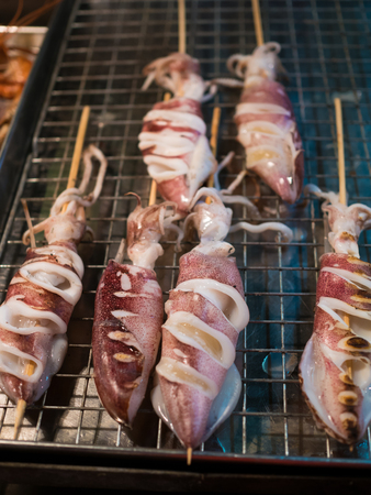 Street shop with fresh seafood
