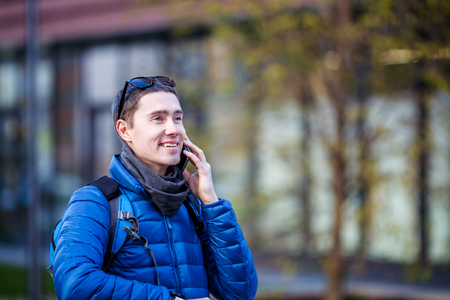 Man talking on phoneの写真素材