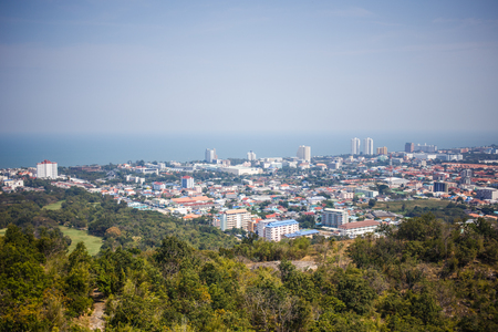 View of the city from the view point of Hua Hinの写真素材