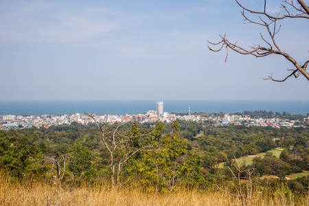 View of the city from the view point of Hua Hinの写真素材