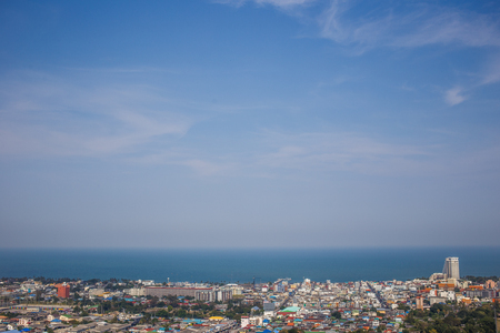View of the city from the view point of Hua Hinの写真素材
