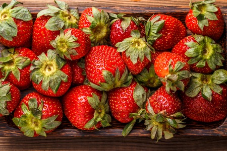 Bowl with fresh strawberriesの写真素材
