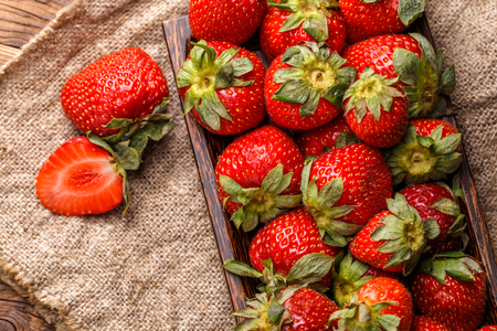 Photo on top of strawberryの写真素材