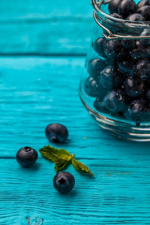 Fresh blueberry in a bowl.の写真素材