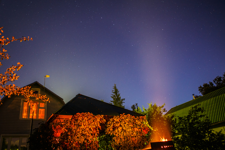 Dark night sky with stars.の写真素材