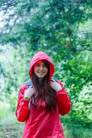 Photo of girl with backpackの写真素材