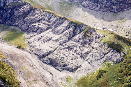 Photo of mountain slopes with vegetationの写真素材