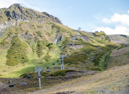 Image of funicular in mountain slopeの写真素材