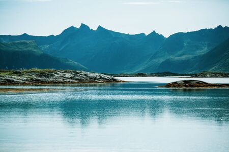 Sea in Norway on summerの写真素材