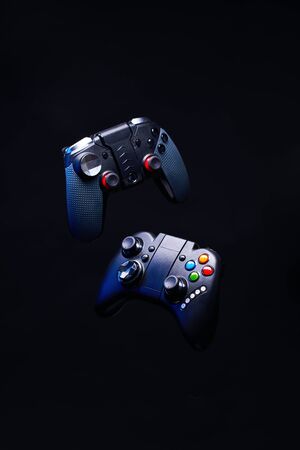 Levitation of two controller joysticks.