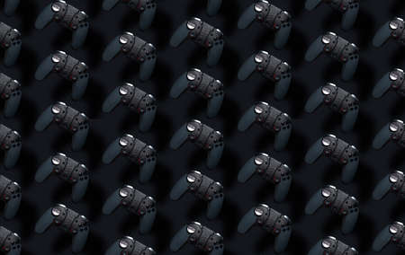 Seamless pattern with joyisticks.の写真素材