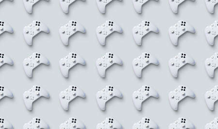 Seamless pattern with joyisticks.の写真素材