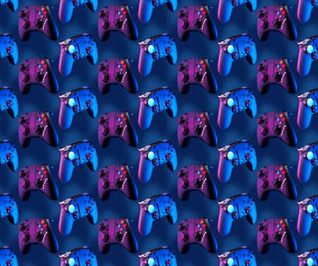 Seamless pattern with joyisticks.
