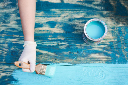 Painting the old wooden background.の写真素材